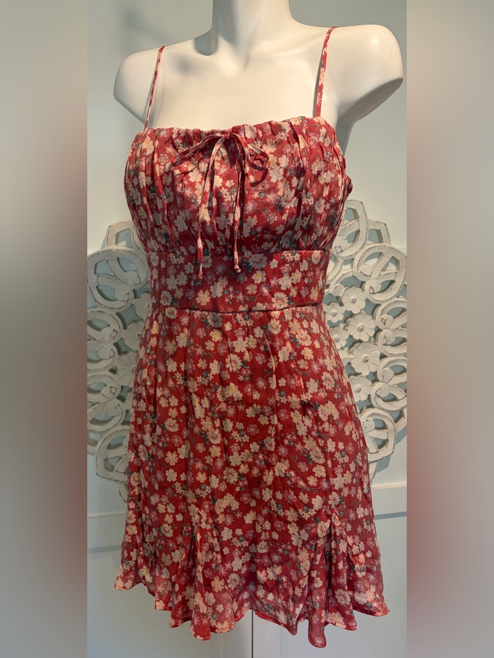 Trixxi Flirty Floral Feminine Dress Rayon Blend